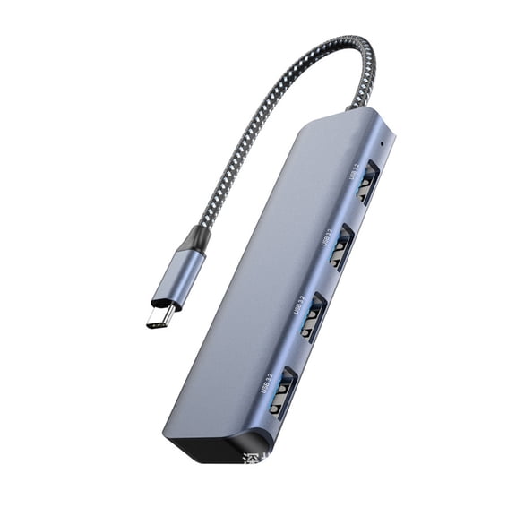 USB C Hub 10Gbps 4 Port USB 3.2 Hub USB C to USB 3.2 Hub Power Port USB C Adapter Data Hub for PC Extension Long Cable