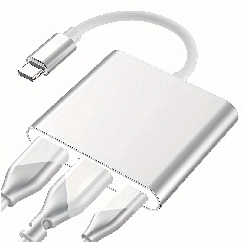 USB C Hub 3-in-1: 4K HDMI, 100W PD Charging, USB 3.0 for Laptop Tablet Phone Projector