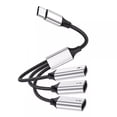 thumbnail image 1 of USB C Hub 3 in 1 Type C USB2.0 Adapter Splitter with 60W Power Delivery OTG Port, 1 of 13