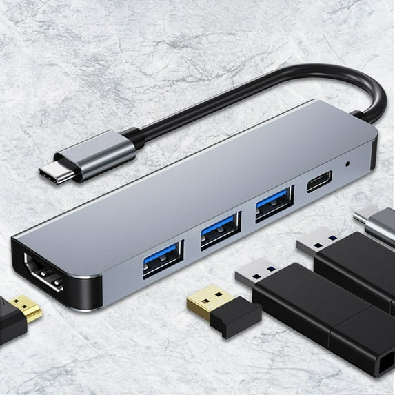 USB C Hub 5 in 1 Type C Docking Station USB Hub Suitable for Laptop 5 In 1 Docking Station