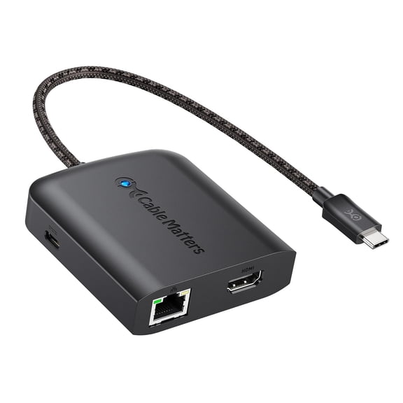 USB C Hub HDMI 2.1, Up to [8K@30Hz/4K@120Hz, 100W Charging, 5Gbps Data Transfer] Gigabit Ethernet, USB C HDMI 2.1 Hub Compatible with Thunderbolt 4/5, Max 4K@60Hz on MacOS