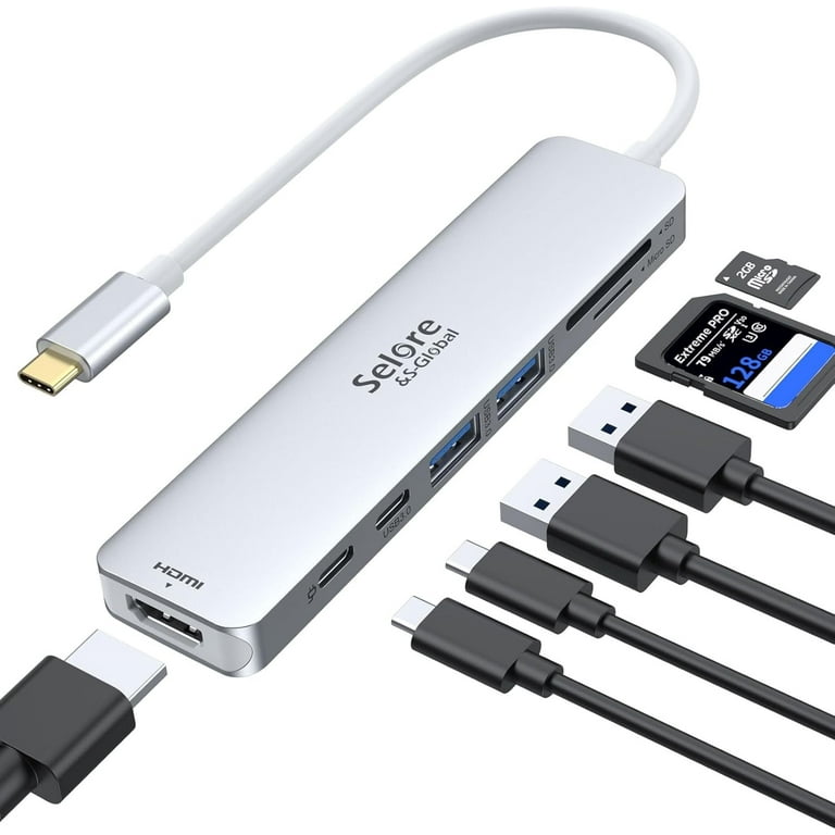 USB C Hub HDMI Adapter for MacBook Pro/Air, in USBC Dongle