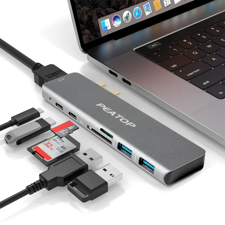 Adaptador USB-C Hub 7 en 1 Para Macbook Pro/air
