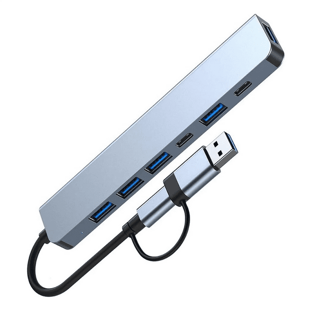 USB C Hub Splitter 7 in 1 Extender with 4 Port 2 for PC Laptop/Phones ...