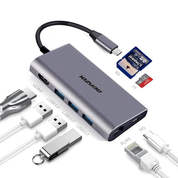 USB C Hub, Type C Adapter 8-in-1
