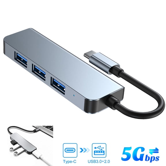 USB C Hub, USB C to USB 3.0 HUB with 4 USB 3.0 Ports Applicable for MacBook Pro 2018 2017 iMac, Google Chromebook Pixelbook, XPS, Samsung S9, S8 & More USB Type C Devices (Black)