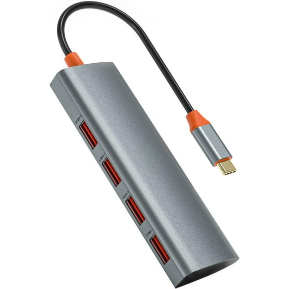 USB C Hub, USB C to 4 USB 3.1 Ports Adapter, USB 3.1 Hub with 10Gbps SuperSpeed for MacBook Pro/Air, iMac, Dell, Chromebook and More Type C Devices