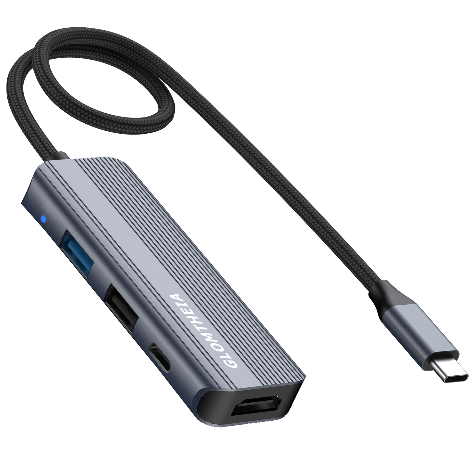 USB C Hub for Laptop Multiport Adapter with 4K@30Hz HDMI, USB 3.0, USB 2.0, PD 100W
