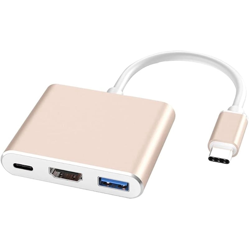 USB C Hub for Type C Laptops, USB C to HD Docking Station with HD, USB 3.0 Port, 87W USB PD Hub