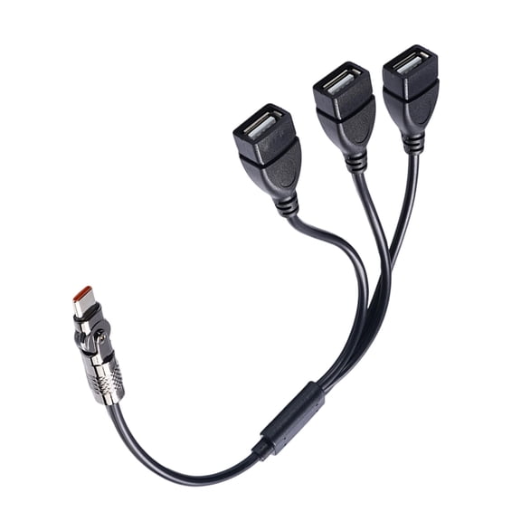 USB C Hubs 180 Degree Rotatable Head and 3 USB2.0 Port for Simultaneous Charging Data Transfer on Smartphones Laptops PowerBanks