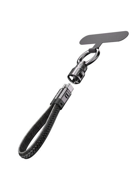 USB C Keychain for Charging and Data Transfer 240W Portable USB C to USB C Travel Accessory for Android MacBook