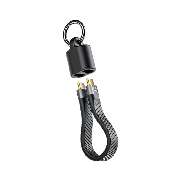 USB C Keyring Charging Cable 10/20/40Gbps 60W/100W/240W Fast 8K Video Gold-Plated Connector for Mobile Devices