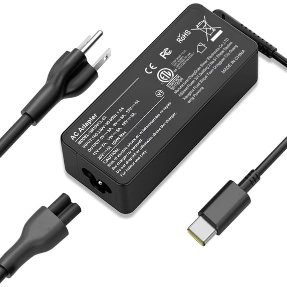 USB C Laptop Charger, 100W AC Laptop Power Adapter Replacement for Lenovo, ThinkPad, HP, Asus, Acer, MacBook, MSI, Dell,Toshiba,Universal Chromebooks Type C Power Cord