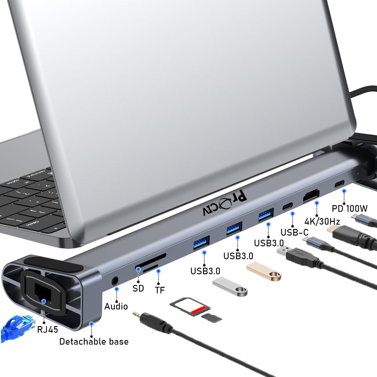 💥Limited-time offer-USB-C Docking Station Laptop Stand with 4K HDMI