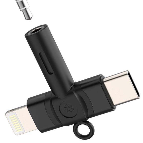 USB C Lightning to 3.5mm Headphone Jack Adapter for Apple headset AUX Audio Cable Splitter for iPhone 16 15 14 Pro Max Compatible for Samsung S25 for iPad Earphone Adaptor Car Auxiliary Converter