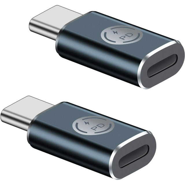 USB C to Lightning Adapter, 2Pack Lightning Female to USB C Male