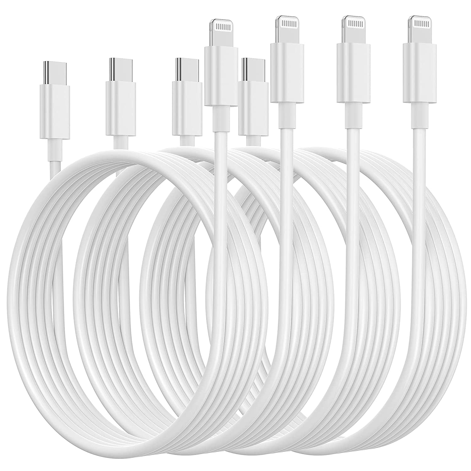 USB C to Lightning Cable [Apple MFi Certified] 4Pack 2M iPhone Fast ...