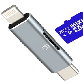 USB C Lightning to TF Card Reader for iPhone 17 16 15 14 Pro Max Adapter for iPad MacBook Digital Camera Micro SD Memory Photo Transfer for Apple Compatible for Samsung Android Storage Accessories