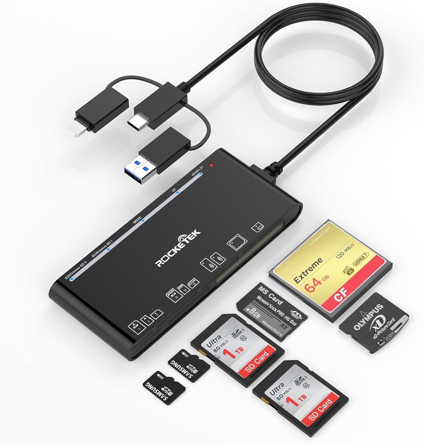 Buffalo USB 3.0 Memory Card Reader - Reads SD, MicroSD, CF & More (Black)