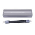 thumbnail image 1 of USB C M.2 SSD Enclosure For NVME And NGFF 2242 2280 SSDs, Aluminum Toolless, 1 of 6