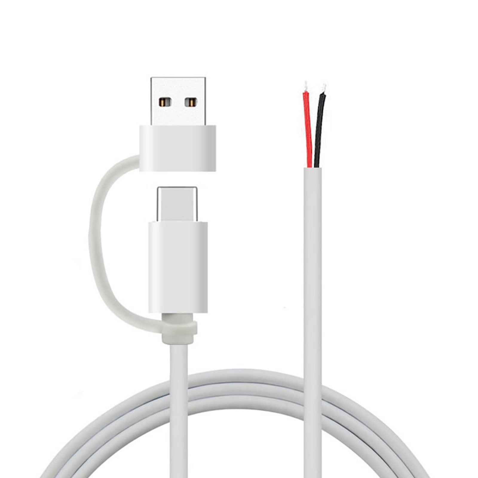 USB C Male Cable 5V 2A 2 Wires Power Pigtail Cable Cord For Routers ...