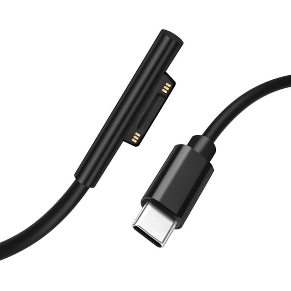USB-C Male to Surface Magnetic Charging Cable, Supports PD up to 45W (15V/3A) Fast Charging, Compatible with Microsoft Surface Pro 7/6/5/4/3 Go/Book Surface Laptop 4/3/2, 0.5m/1.64ft