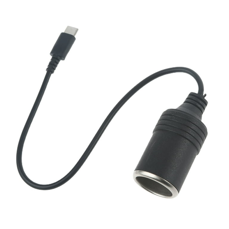 usb c to cigarette lighter adapter USB C Male to 12V Car Cigarette-Lighter Socket Female Converter Power  Supply Cable for Car DVR Camera GPS and more