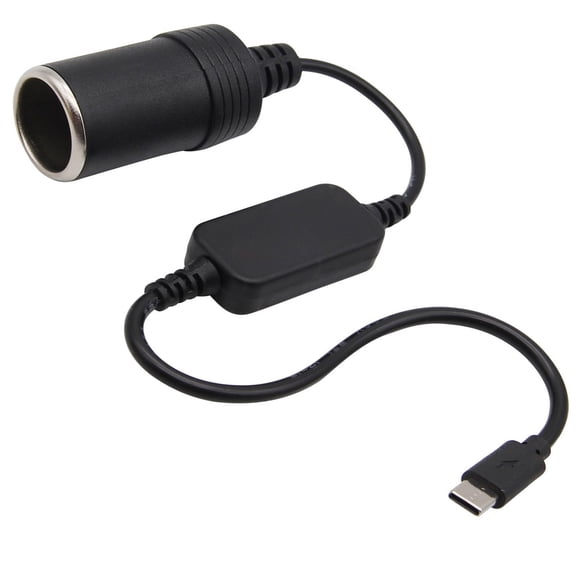 USB C Male to 12V Car Lighter Socket Female Converter Cable,USB C to Lighter Adapter for Dash Cam