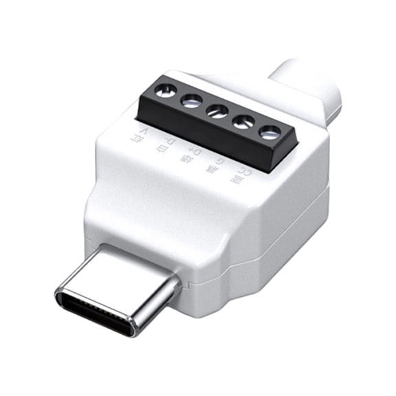 USB C Male to 5/4pin Solderless Connectors for Rapid Cable Repair ,Support 65w Charging Capability,Cable Adapter