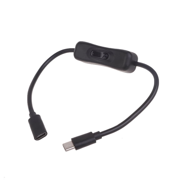 USB C Male to Female Extension Cable with Switches Charging Sync Data for Laptop Tablet 30cm/100cm