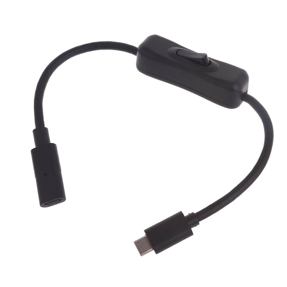 USB C Male to Female Extension Cable with Switches Charging Sync Data for Laptop