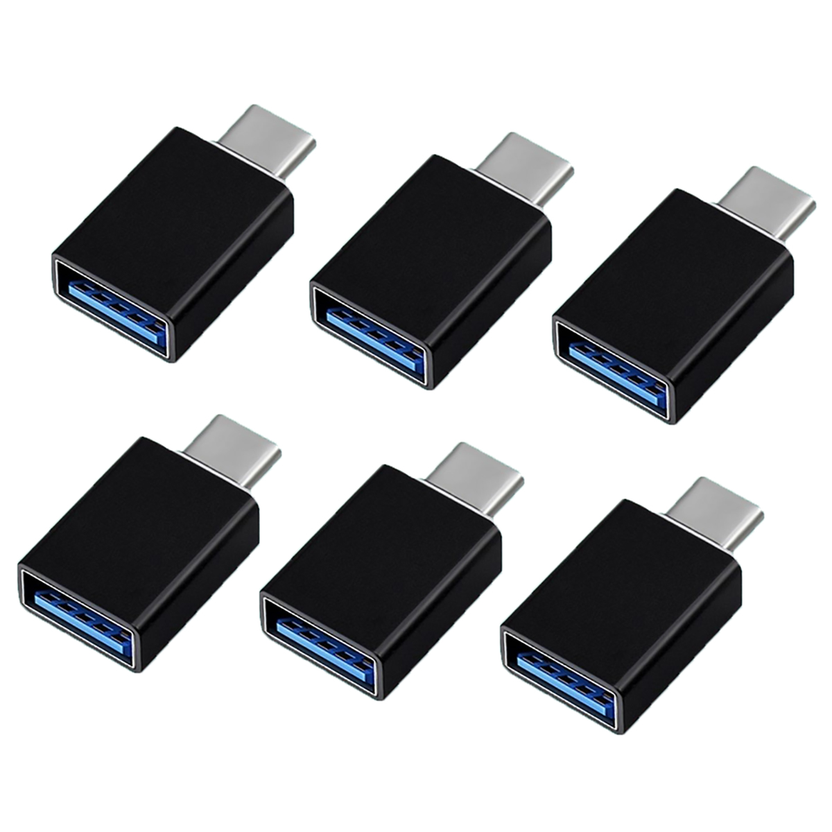 Usb A Female Computer USB C Male to USB A Female Adapter(6pcs),USB 3.0 Aluminium Alloy High ...