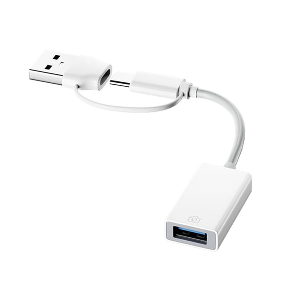 Small USB Type C to USB A Female Converter Plastic Texture for Connecting Peripherals to Mobile Devices and Laptops