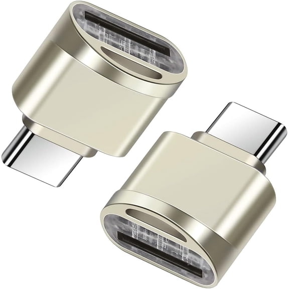 USB C Micro SD Card Reader (Pack of 2 Pcs), BorlterClamp Type C OTG TF Memory Card Reader Compatible with Laptop, MacBook, Tablet, Smartphone