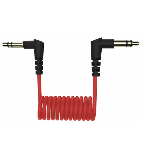 USB C Microphone Cable 3.5mm TRS/TRRS Plugs Coiled Wire for Seamlessly Connection for Smartphones Camera Recording