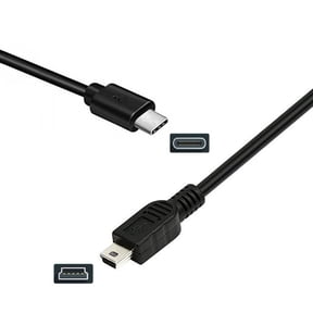 USB C to Mini B Cable for Select Canon, Vixia, Nikon Camera, MP3 Player, GPS Receiver, Blue Yeti Mic, TI-84 Plus Calculator, External Hard Drive & More Mini B Devices (Please Read Product Details)