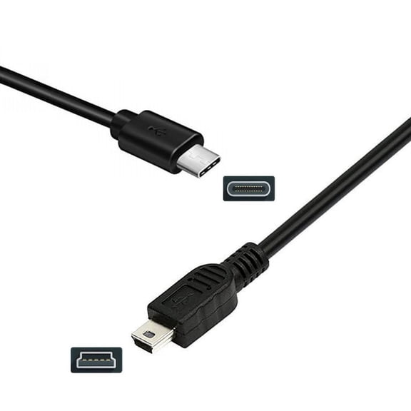 USB C to Mini B Cable for Select Canon, Vixia, Nikon Camera, MP3 Player, GPS Receiver, Blue Yeti Mic, TI-84 Plus Calculator, External Hard Drive & More Mini B Devices (Please Read Product Details)