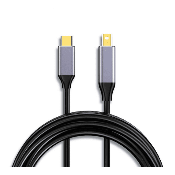 USB C to Mini DisplayPort Cable (Not Thunderbolt 2) Unidirectional Thunderbolt 3 to Mini DP 4K@60Hz 6ft Braided Cord Compatible with MacBook Pro/Air More Type C Device