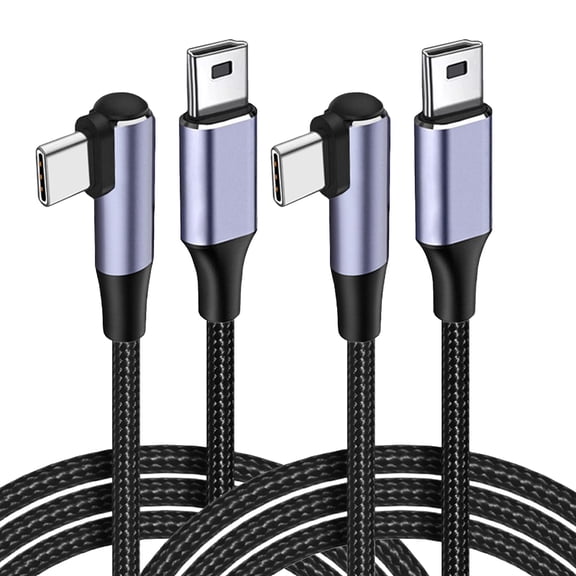USB C to Mini USB Cable,(3.3ft 2Pack) Mini USB to Type C Cable Charging Cord for GoPro Hero 3+, PS3 Controller, MP3 Player, Dash Cam, Digital Camera, GPS Receiver, PDAs and More Mini B Devices