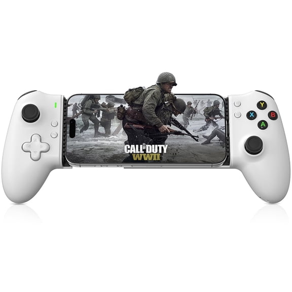 USB-C Mobile Gaming Controller ZIKE Z331  Hall Effect Joysticks, 1000Hz Polling Rate, Vibration Feedback, Dynamic Triggers for iPhone 16/15, Android, PC & iPad – White