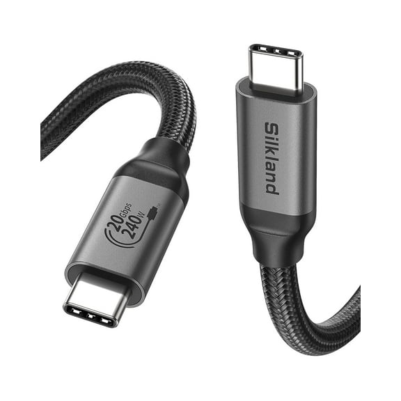 USB C Monitor Display Cable 3.3FT 4K@144Hz/60Hz, 8K USB C 3.2 Gen 2x2 Video Cable, 20Gbps Data Transfer, 240W PD Charging, Type C Compatible for iPhone 17, MacBook, CarPlay, Portable Monitor