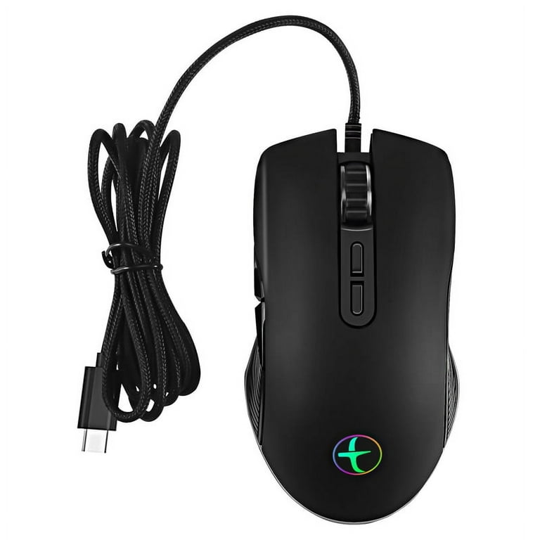 USB接続 黒 マウス 本体 USB C Mouse Type Ergonomic Wired RGB Gaming Optical