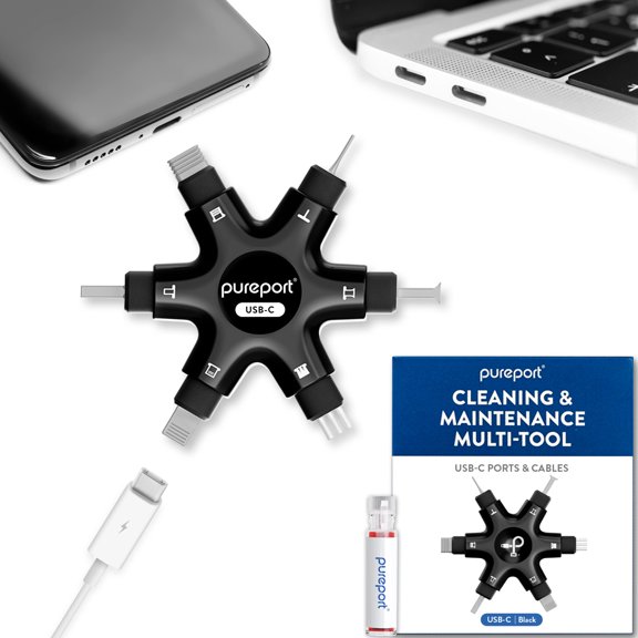 USB-C Multi-Tool Kit for Cleaning and Repairing Ports Black 1 Pack