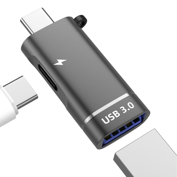 USB C OTG Adapter for iPhone 17 16 15 Pro Max Type C Charging Cable for Apple USB-A Card Reader 3.0 Converter Android Digital Camera Data Transfer for iPad Power Port Connector Compatible for Samsung