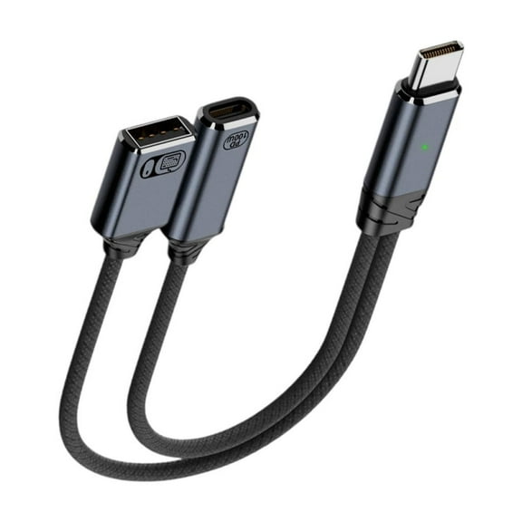 USB C OTG Cable Adapter with Power Supply Type C to USB OTG + 100W Fast Charging Cable 2 in 1 USB C Splitter Charging