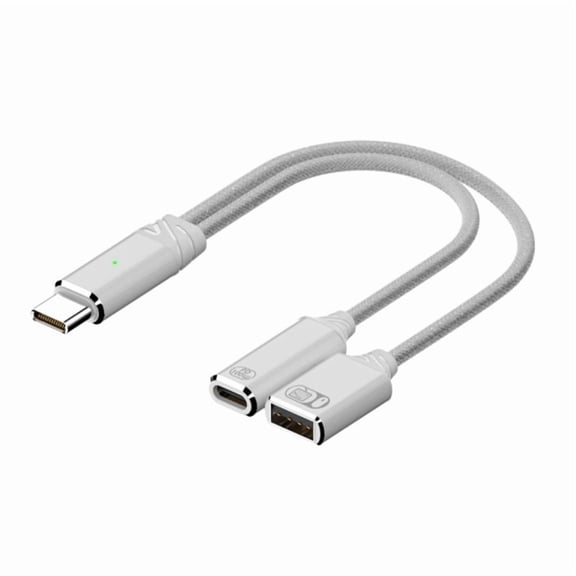 USB C OTG Cable Phone Adapter 2 in 1 Type C to USB A Adapter with PD Charging Port for Smartphone Laptop Tablet White