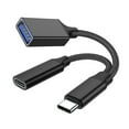 thumbnail image 1 of USB C OTG Hub 2-in-1 Adapter, PD Fast Charging 10W, USB 3.0 Data Transfer 480Mbps, Compatible with Laptop, Tablet, Phone, iPad Pro, Galaxy S21/S20, PixelBook, XPS15/13, Plug & Play, Durable Design, 1 of 8