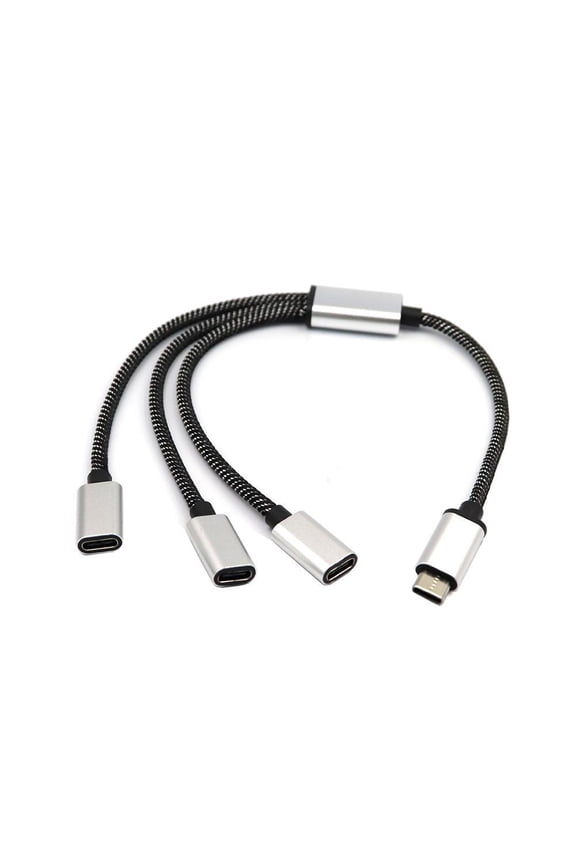 USB C OTG Splitter with Power Supply Multi Function 2 3 in 1 Adapter for USB C to USB 2.0 Suitable for Charging and Data Sharing
