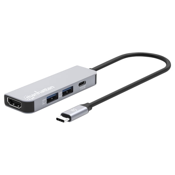Manhattan 4-in-1 USB-C PD HDMI 4K Docking Station/Multiport Hub 190428