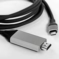 thumbnail image 1 of USB-C/PD 4k HDMI Cable Compatible with Microsoft Surface Book 2/Book 3/Pro X/Go 2/Pro 7 with Full 2160p@30Hz, 6Ft/2M Cable [Gray, Thunderbolt 3 Compatible], 1 of 5